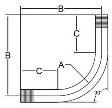 HDG Rigid Elbows Steel Pipe Tubing Bends ERW Fittings