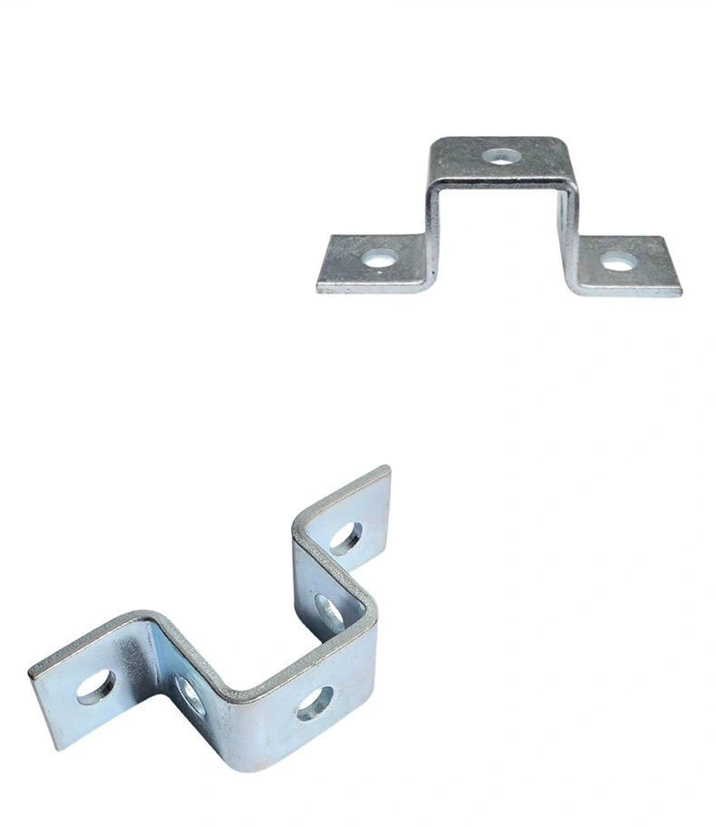 Custom 4-Hole Flat Straight Strut Bracket Gold-Galvanized Finish Metal Framing Channels Brackets for Strut Fittings