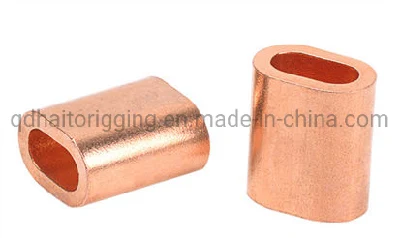 Acessório de cabo de aço para manga oval de cobre
