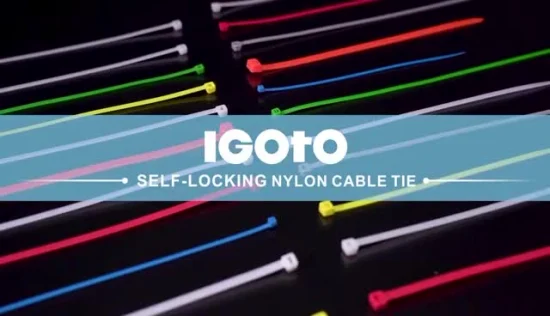 Igoto Et 4*350 Gancho Duplo Ajustável Personalizado PA 66 Braçadeira de Cabo de Nylon Braçadeiras de Plástico com Fecho de Fechamento Automático Removíveis Acessórios de Cabo Fábrica