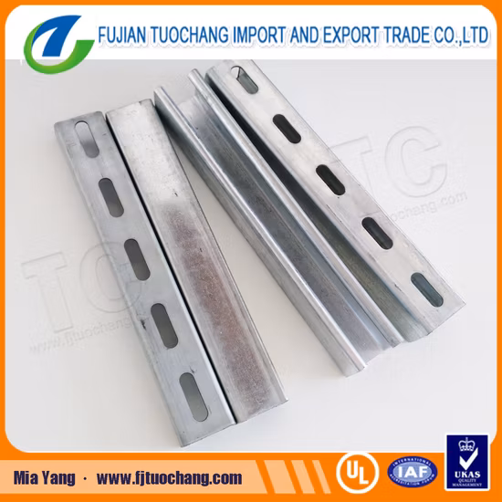 Gi Slotted Electro Galvanize Unistrut Canal de Suporte